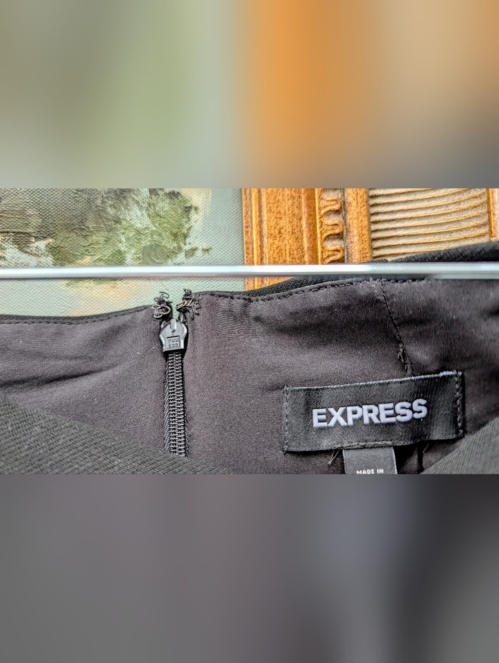 Express Black High-Waist, Knee Length Pencil Skirt, Size 12 - Picture 10 of 10